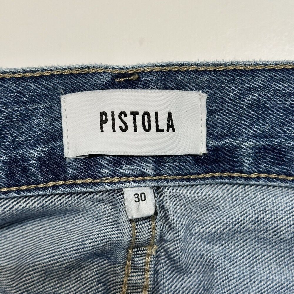Pistola Cassie High Waist Ripped Crop Straight Leg Jeans In Los Feliz  Size 30 - Picture 7 of 16